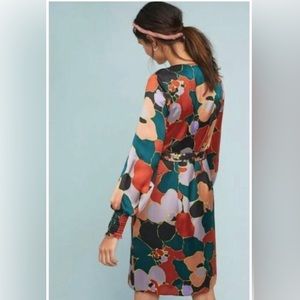 Anthropologie Multicolor Atelier Blue Wrap Dress